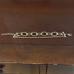 Adjustable Chunky Yellow Gold Chain Bracelet